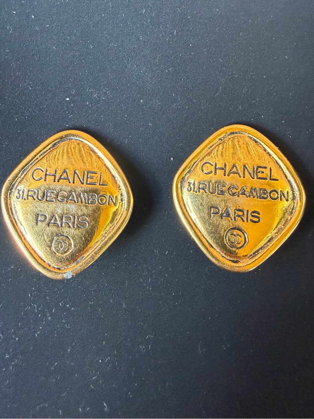 CHANEL Vintage 31 Rue Cambon Clip-On Earrings